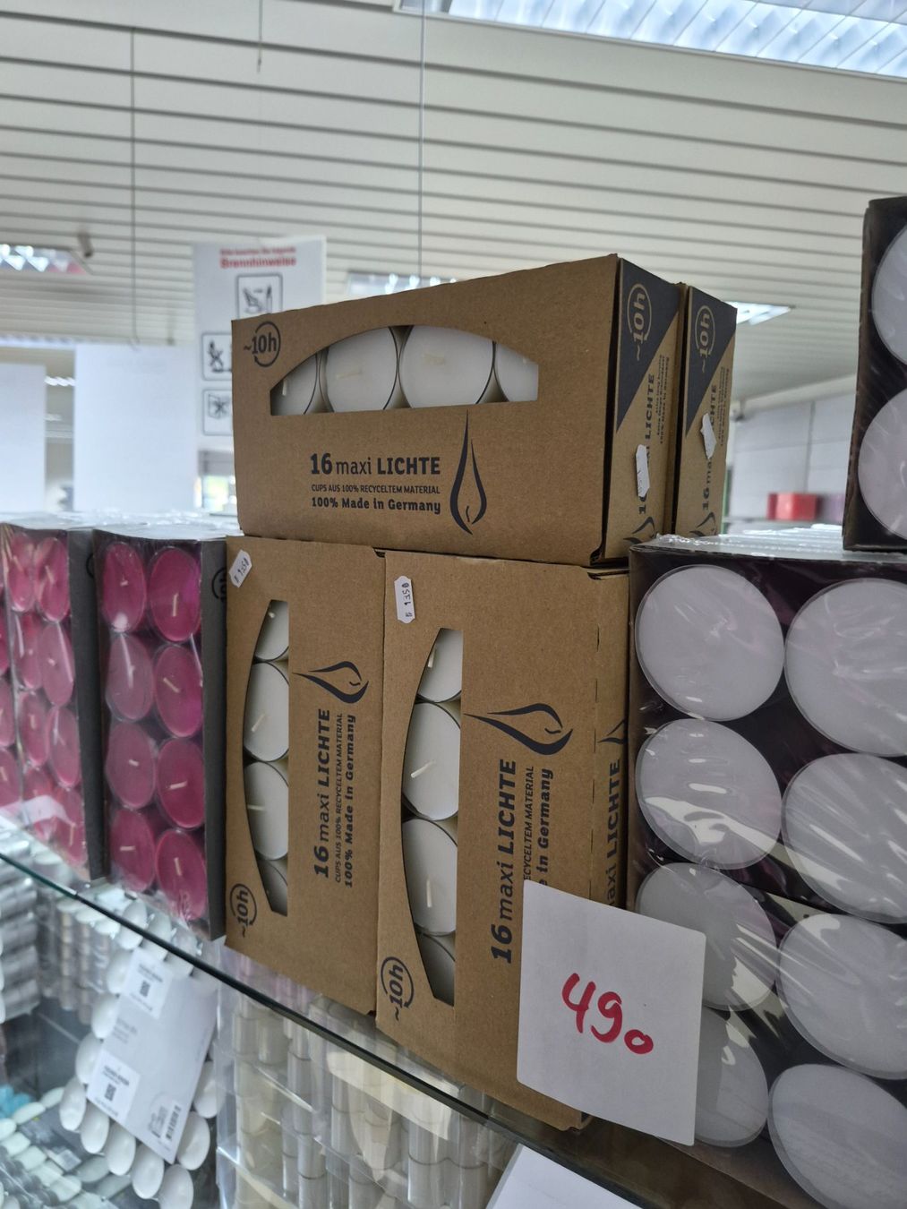 Candele: 490 Posten Maxilichter - Kerzen  aus Liquidation – Nuovo (secondo la descrizione) da Derendingen venduto da Meisterstuecke 2