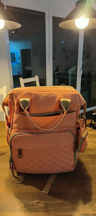 Rosegin Wickelrucksack 35 L – Wasserdicht, Mit Wickelunterlage & Schnulleretui, 16 Fächer, Für Eltern