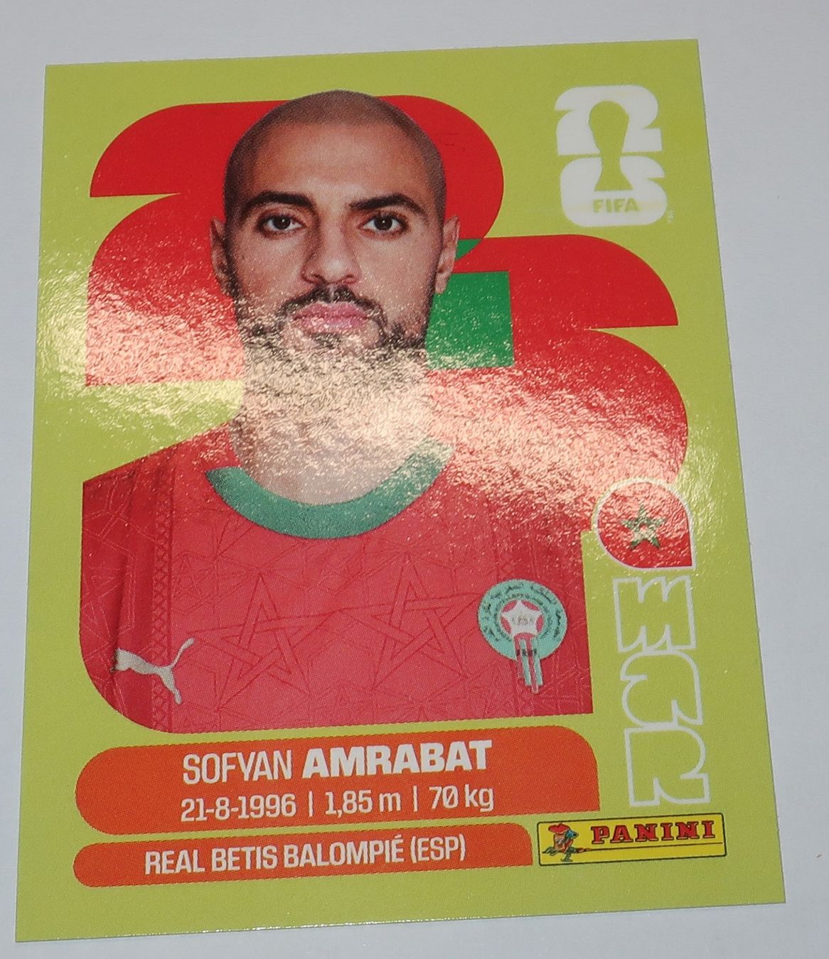 Panini Cartes à collectionner: Panini Sticker WM 2026 SOFYAN AMRABAT  MAR 10 – D'occasion à Cormoret par Pascalll2001