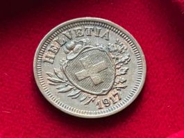 Schweiz 1 Rappen 1917 vzgl Schild mit Freiheitshut
