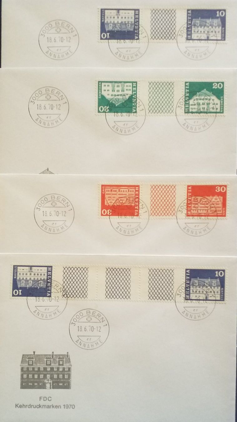 Tutti i francobolli: FDC, S69, S71, S72,S74 Postgeschichte o. Adresse – Nuovo (secondo la descrizione) da Baden venduto da Eggi