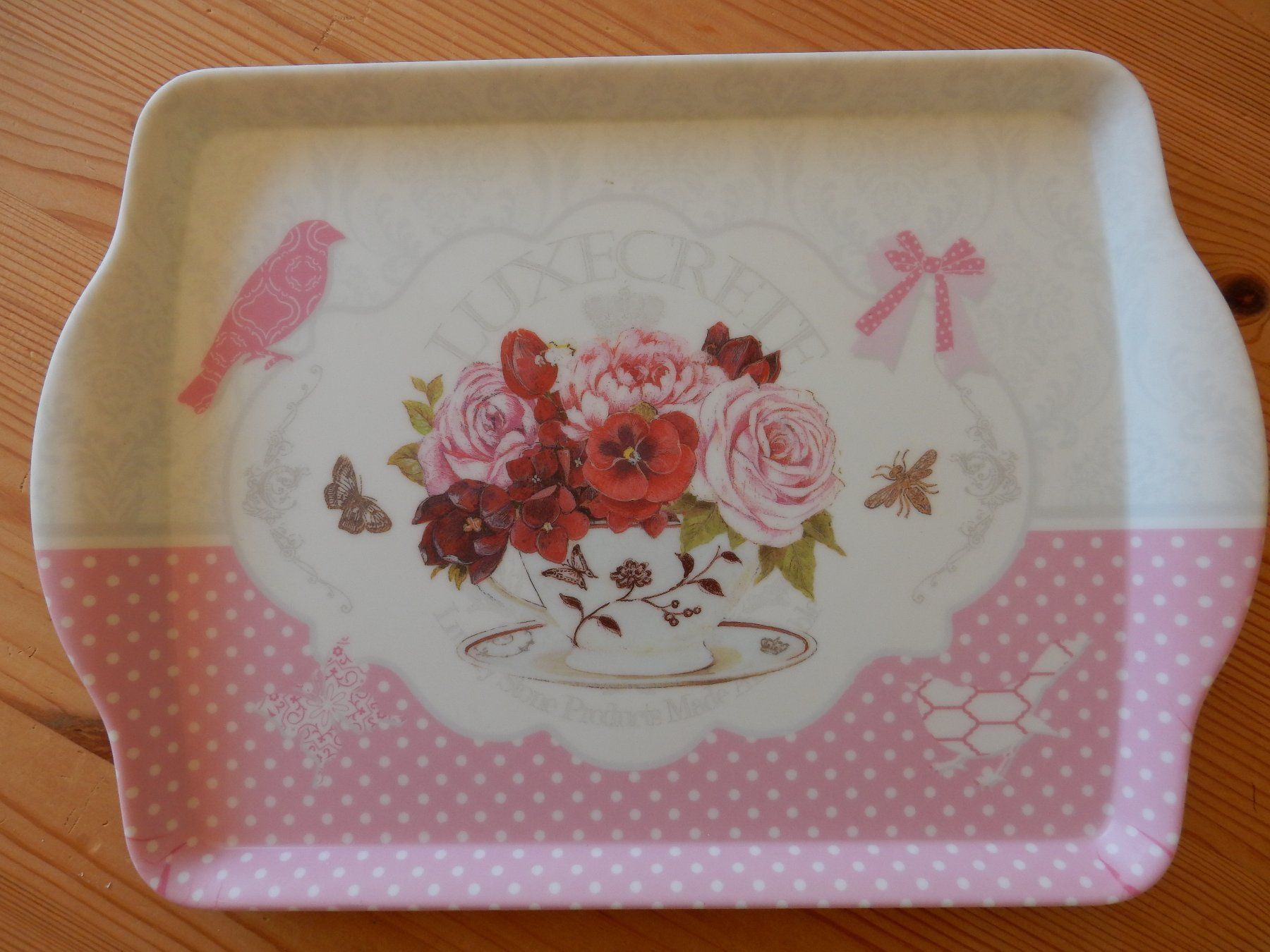 Piatti di portata: nostalgisches Serviertablett Tablett 'Rosen' shabby chic NEU – Nuovo (secondo la descrizione) da Jona venduto da simongarden