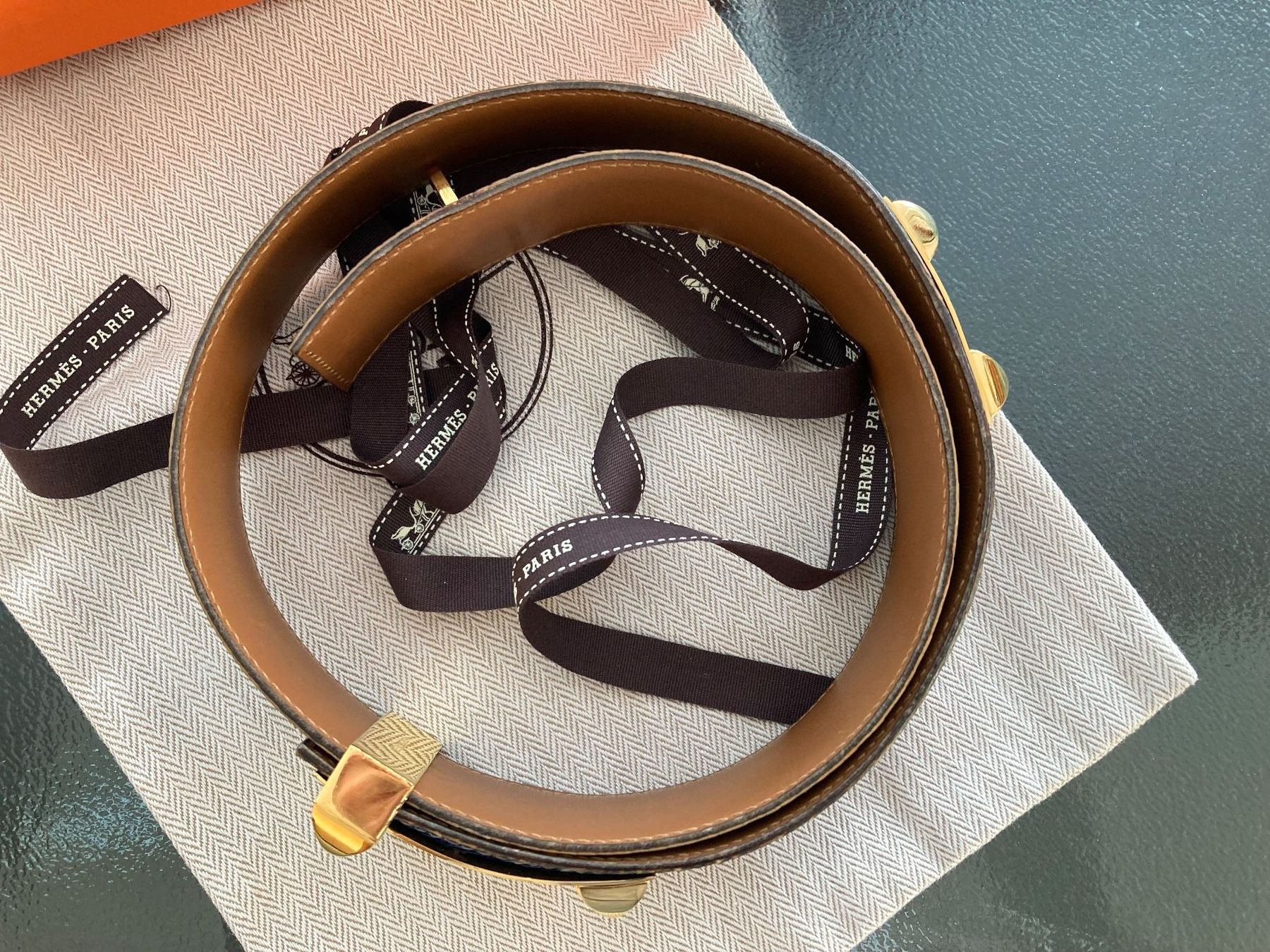 Hermès Cinture: Hermès Collier de Chien Taillengürtel, Gr. 75, lizard, top! – Usato da Zürich venduto da elegantissima 2