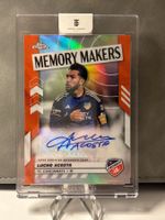 2024 Topps Chrome MLS Lucho Acosta Memory Makers Auto Orange