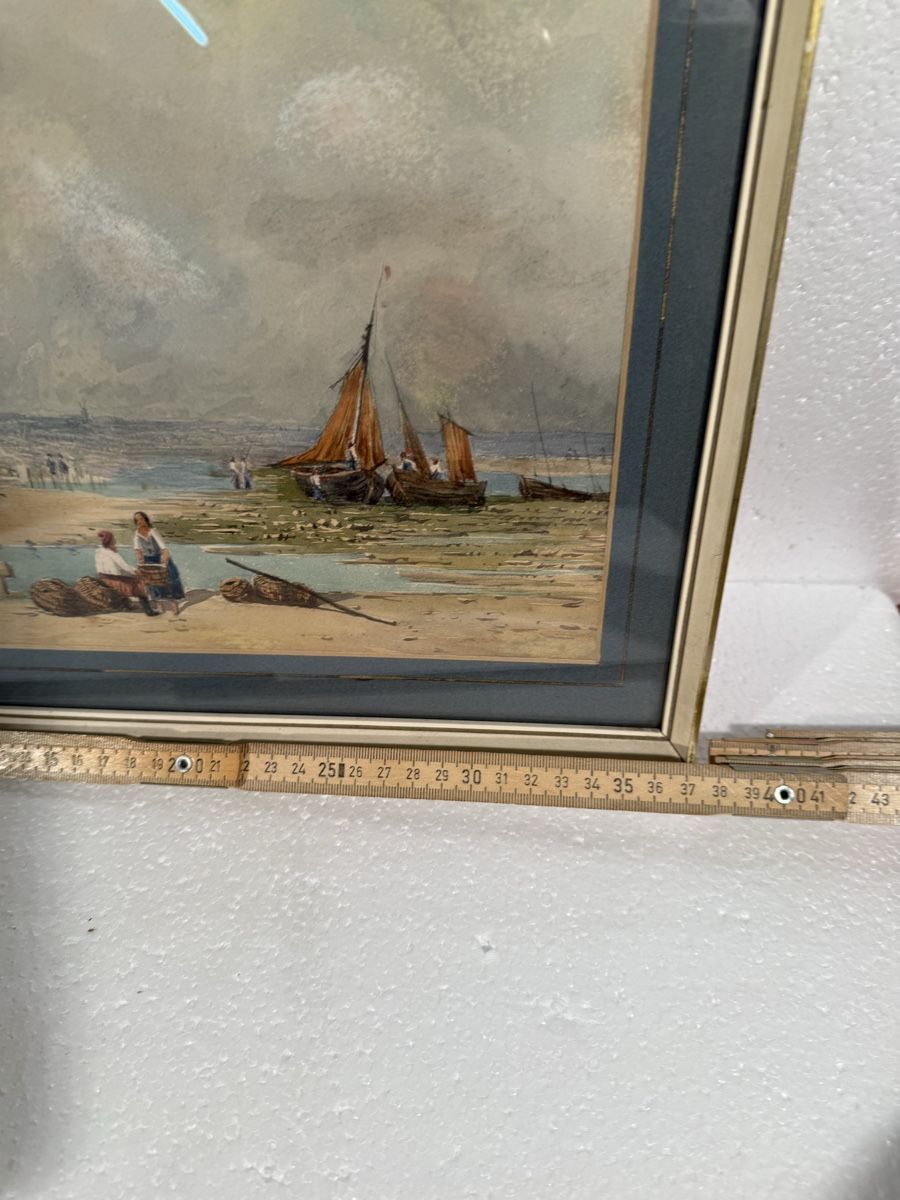 Dipinti: Tableau ancien, scène de plage ensoleillée – Usato da Lausanne venduto da vas_mbk2 4