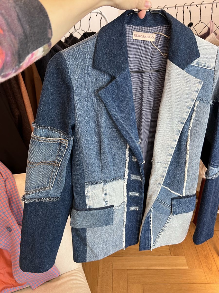 Giacche: Unique Reworked Denim Patchwork Blazer – Nuovo (secondo la descrizione) da Goldau venduto da Kseniya123