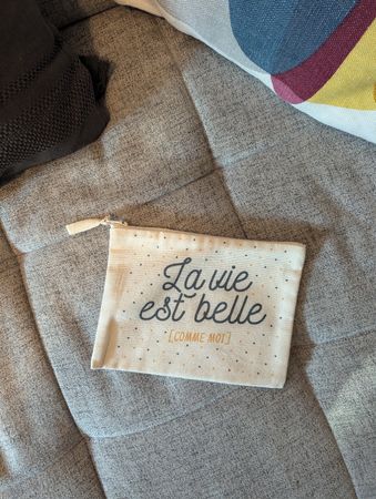 Stylish "La vie est belle" Pouch