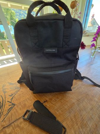 Rucksack Kapten and Son schwarz gebraucht guter Zustand