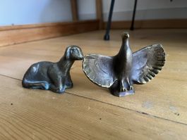 BAG Turgi Bronze Figuren Schaf und Auerhahn