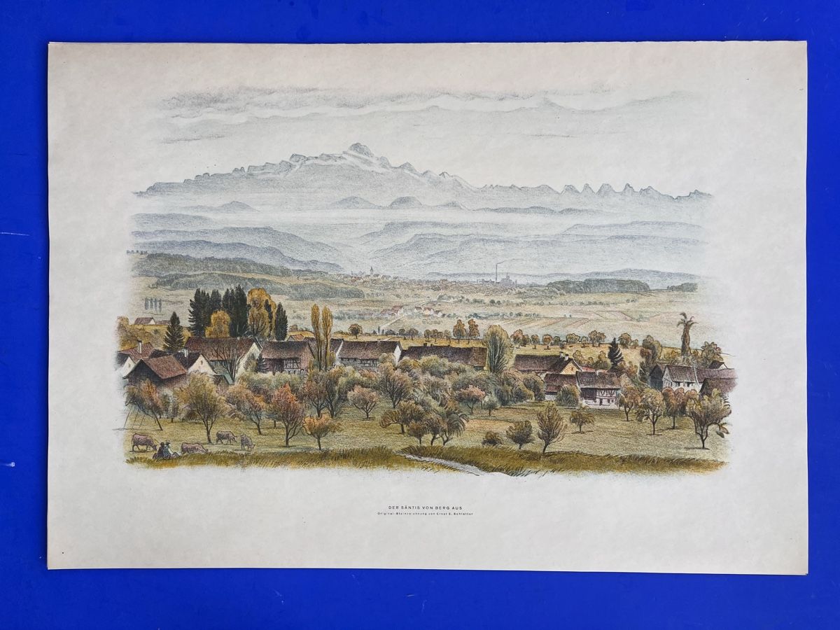 Libri: Schlatter Thurgau 12 Original- Lithographien mit Widmung – Usato da Adliswil venduto da buch_und_kunst