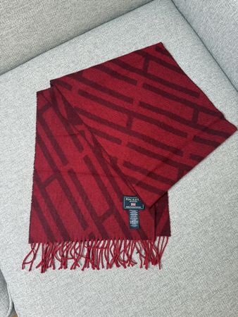 Hackett London Herren Schal, Wolle, Dunkelrot, Neu!