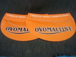 2 Ovomaltine Sonnenblende aus Karton - Vintage