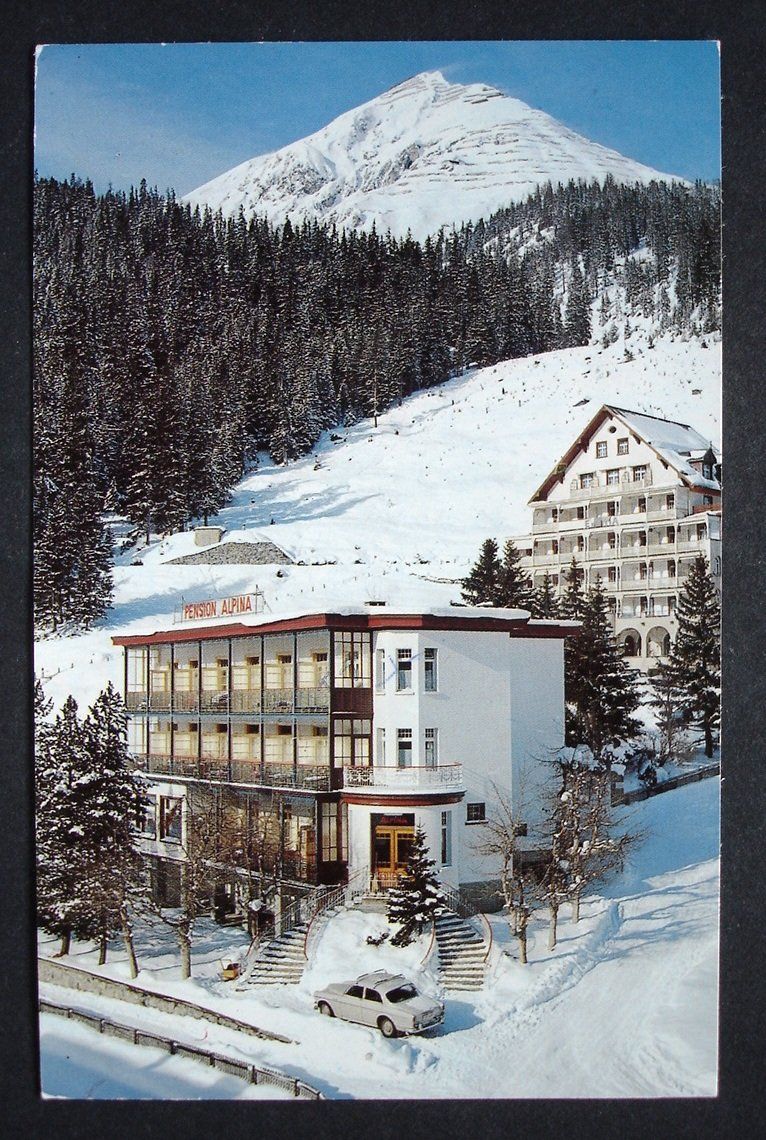 Ansichtskarten: DAVOS Pension Alpina - Auto – Gebraucht aus Jona von philajona