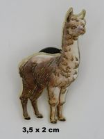 Ansteck Pin - ALPACA Motiv - Braun - 3,5x2cm