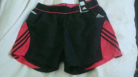 Adidas Sport Shorts climalite Gr. L Schwarz-Rot neu