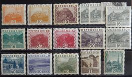 Österreich Kat. 498-511 */gest. 1929 Kat. 375 Euro