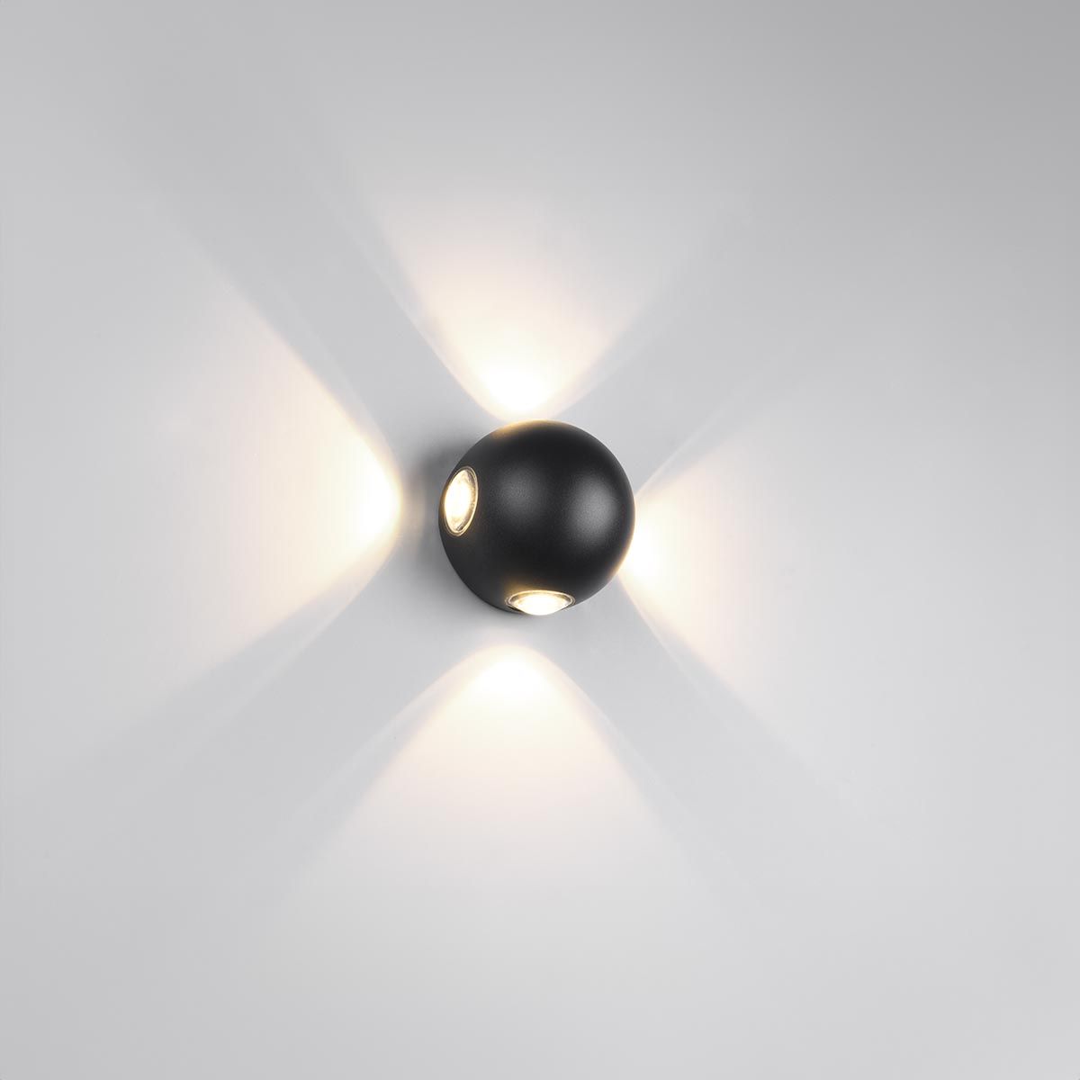 Lampade: LED Aussen Wandleuchte, Schwarz, 10 cm Ø – Nuovo (secondo la descrizione) da Kreuzlingen venduto da Smart-Light