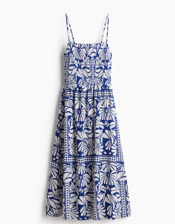 Sommerkleid H&M Blumenmuster Blau Weiss Grösse S Neuwertig