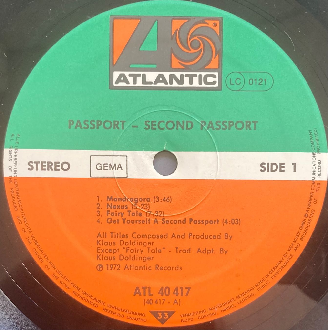 Vinyles: PASSPORT - SECOND PASSPORT – D'occasion à Poliez-Pittet par Newtown-Records 2