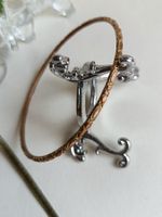 Armreif aus Messing & Kupfer – Muster / Boho Stil