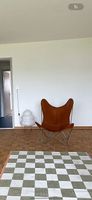 Echtleder Butterfly Chair, braun, Metallgestell, gut erha...