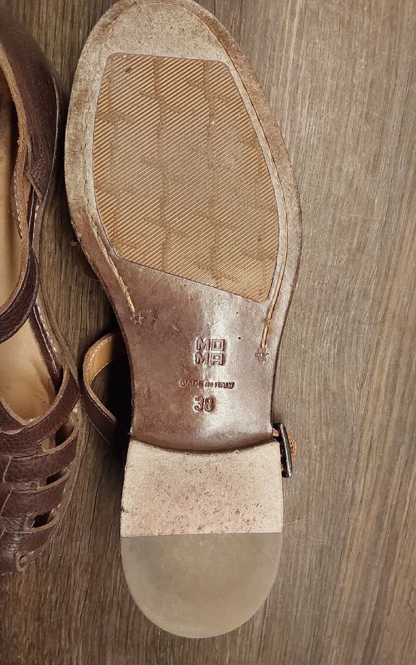 Moma Damenschuhe: Sandalen braun Leder Moma 38 – Neu (gemäss Beschreibung) aus Köniz von scopello12 5