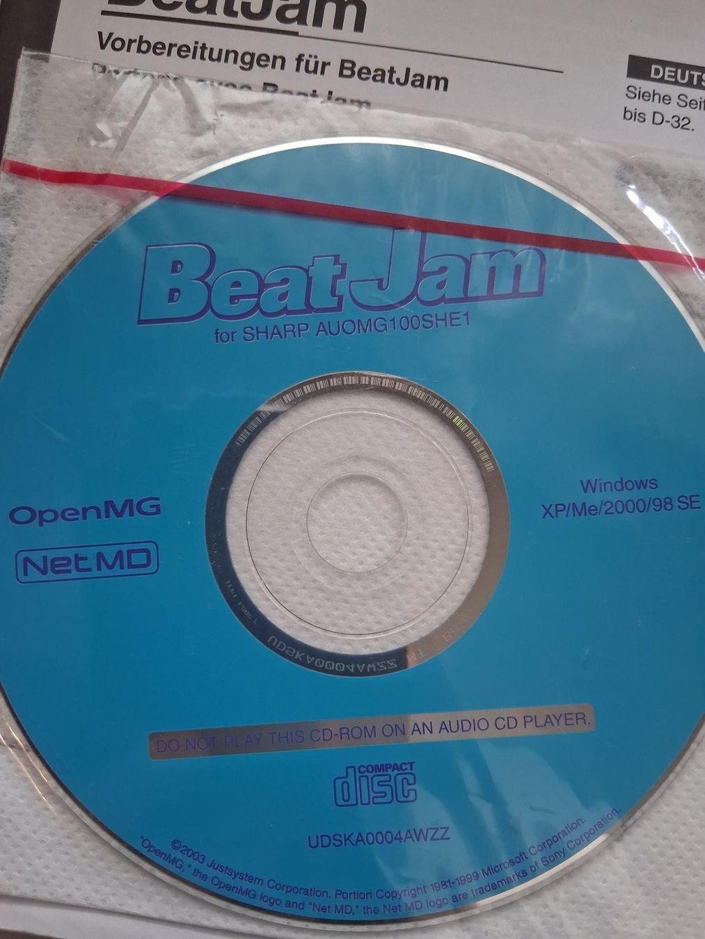 Minidisc: Minidisc. Manuel et CD BeatJam SHARP pour Windows – Gebraucht aus Aigle von Marcagapit 2
