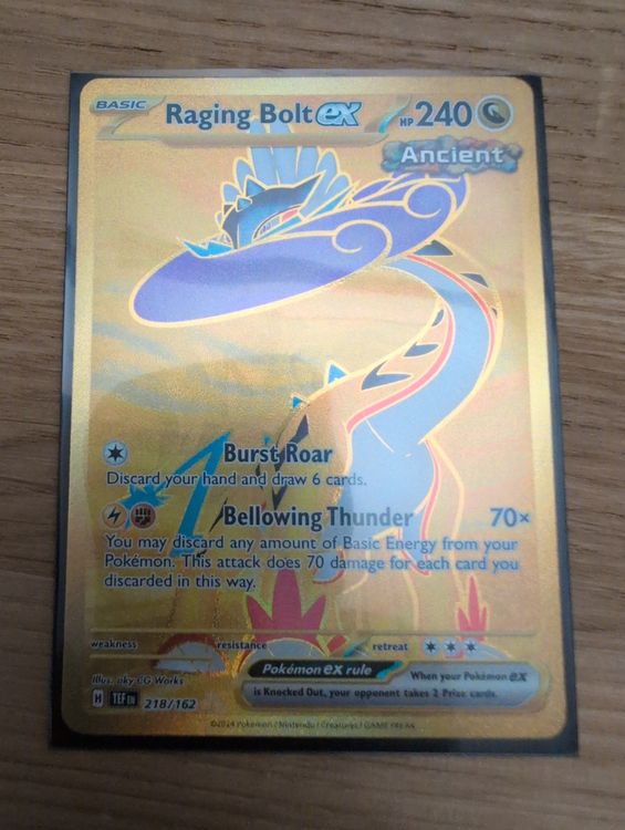 Pokémon Raging Bolt ex GOLD – 218/162 – Temporal Forces – NM (Neu ...