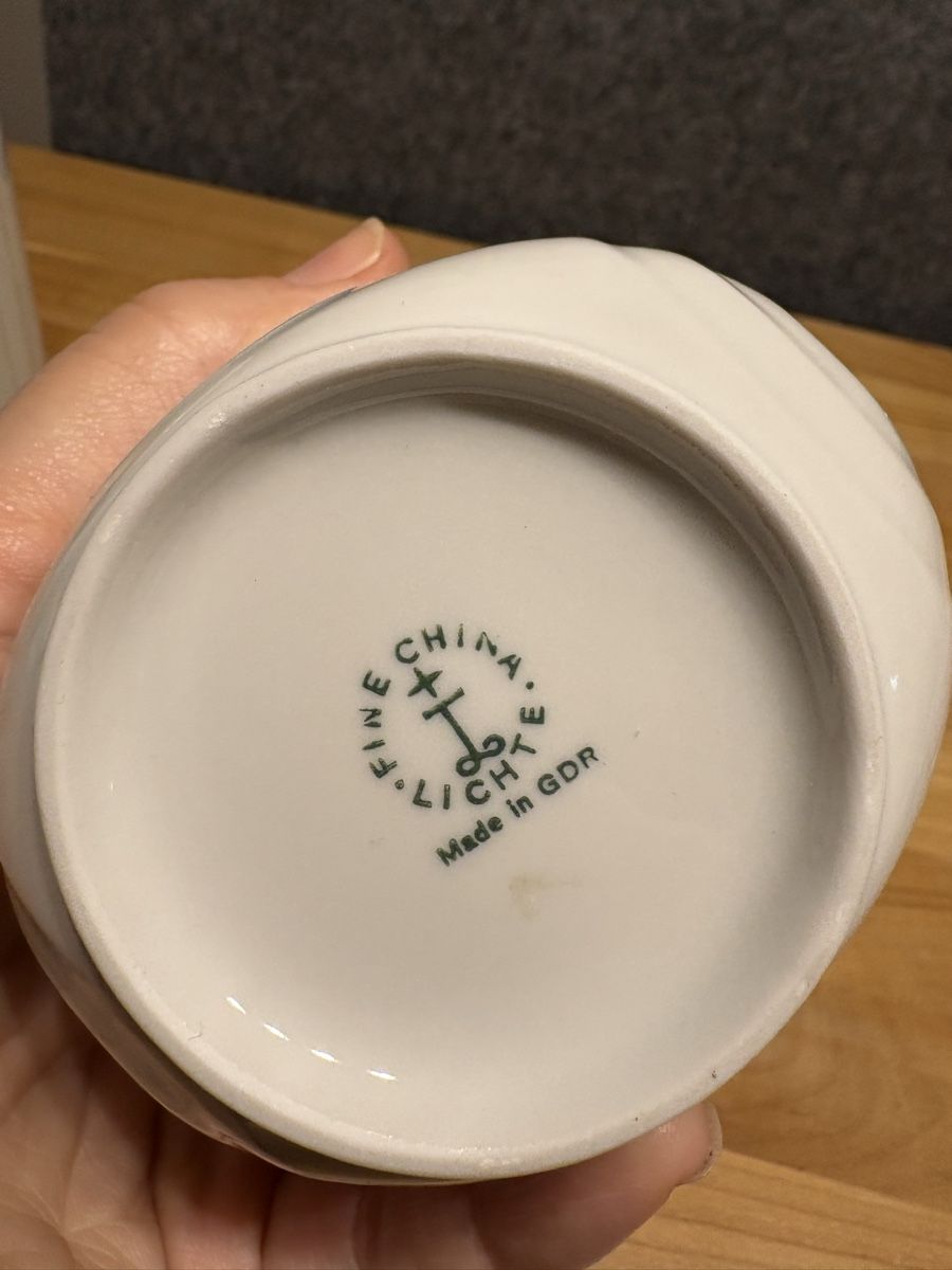 Vasi & Recipienti: Blumenvase Keramik weiss mit Goldrand – Nuovo (secondo la descrizione) da Rümlang venduto da euqinom16 3