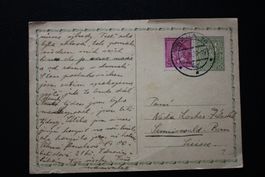 Postkarte von der Tschechoslowakei nach Sumiswald