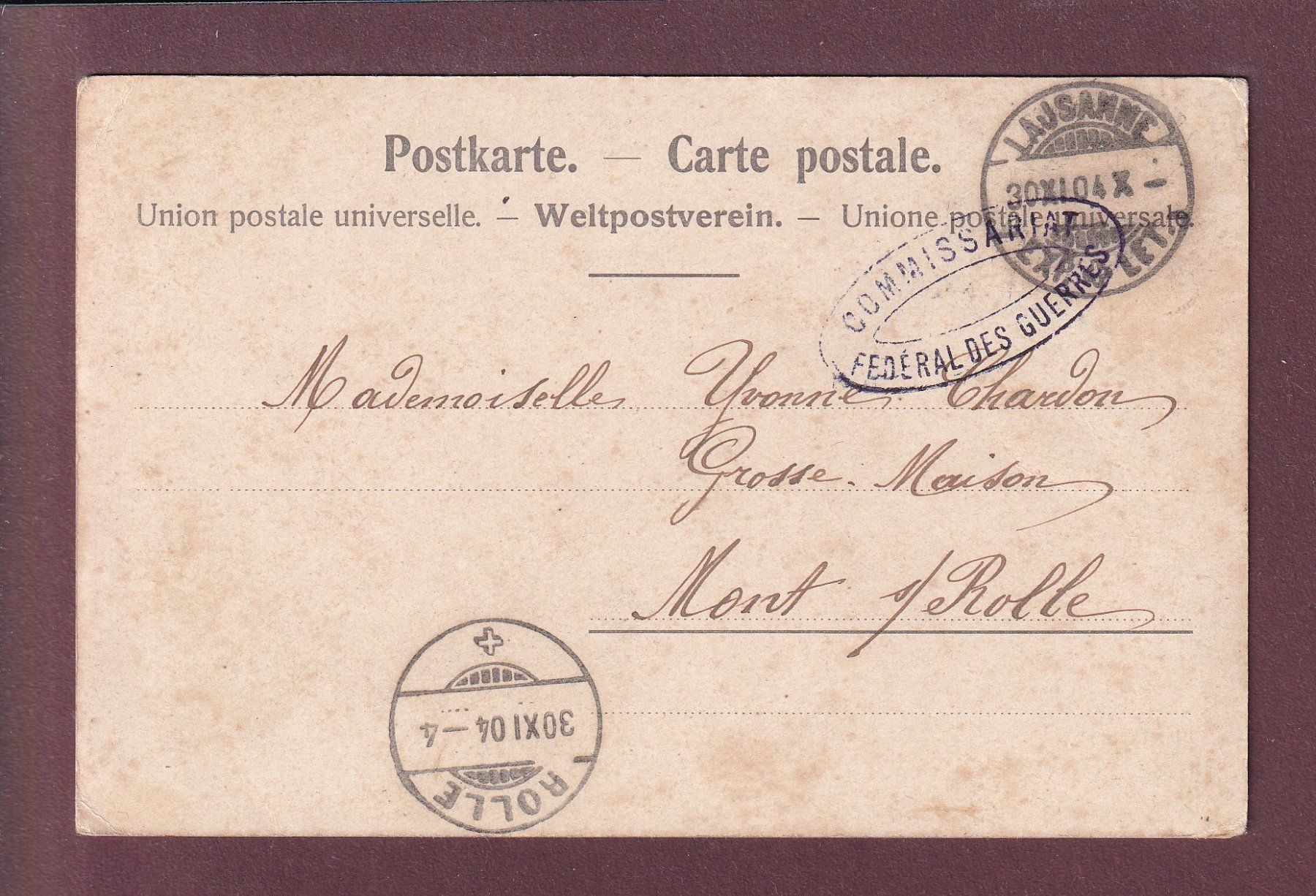 Cartes postales: MILITAIRE - Im Bivouak - 1904 // pli d'angle // – D'occasion à Pully par nicecards 1