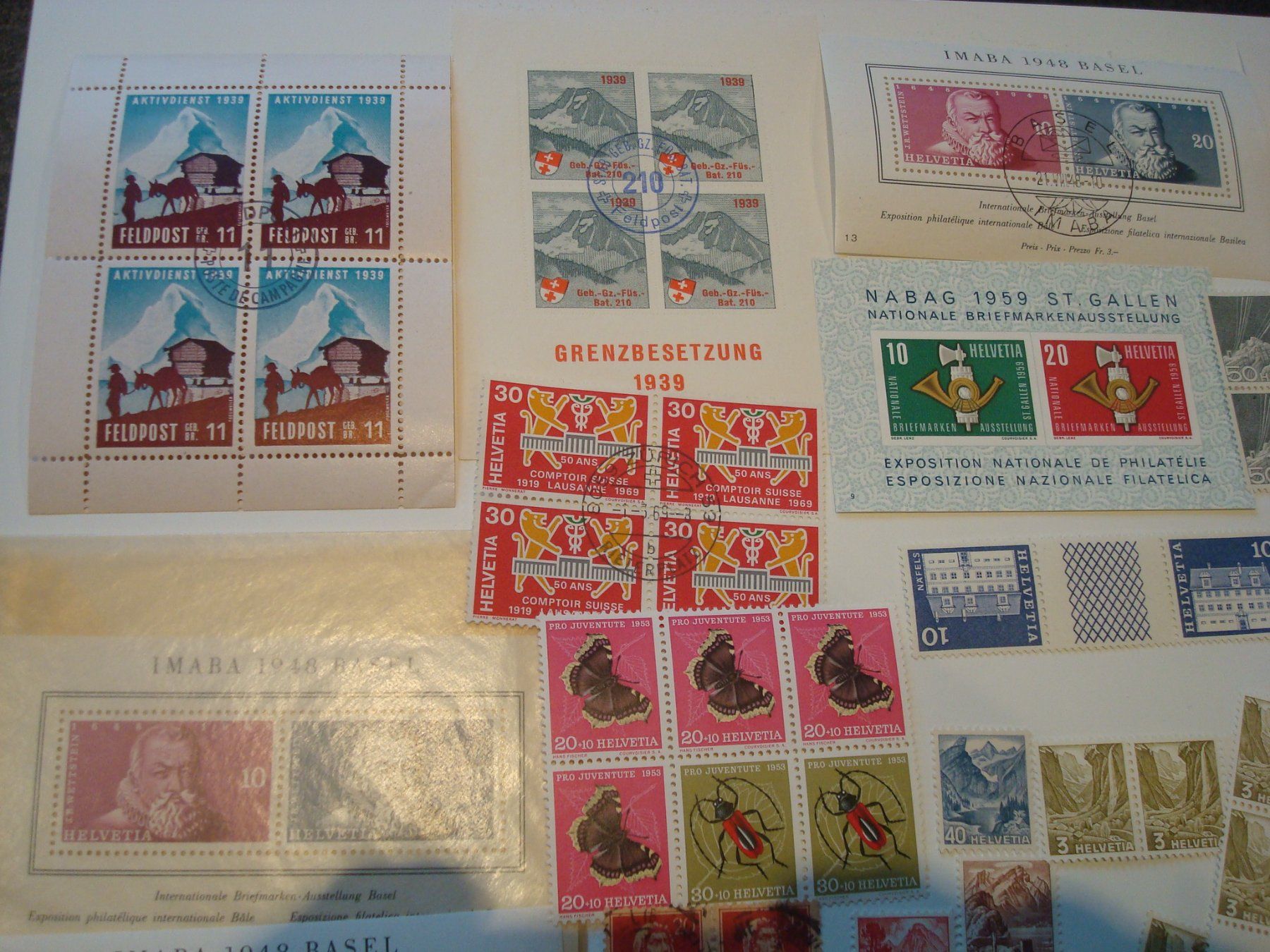 Alle Briefmarken: Lot Brifmarken – Gebraucht aus Riehen von Baerewaegli 1