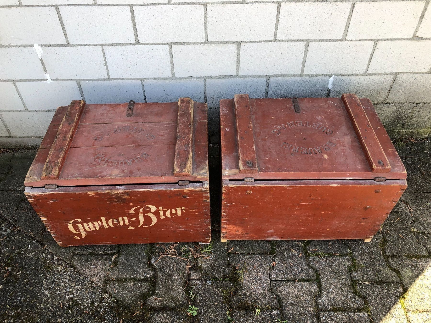 Casse di vino e birra: 2 sehr seltene Gurten-Bier Harassen – Usato da Feldbach venduto da Olive1 7
