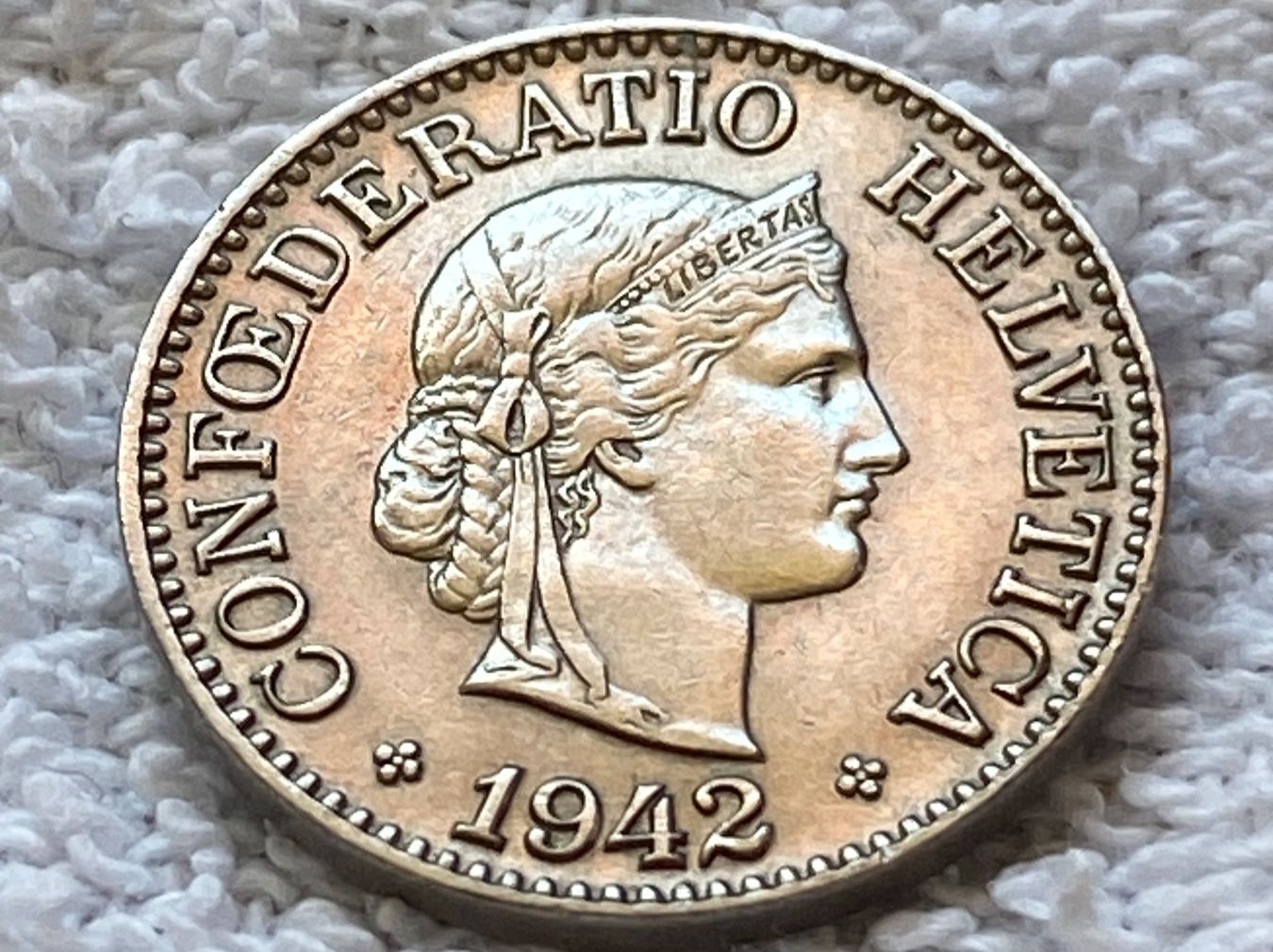 Tutti le monete: 10 centimes/rappen 1942 ABART – Usato da Nyon venduto da Ilmi09