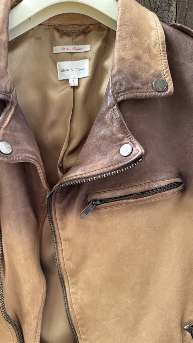 Gant Giacche: Gant Rugger Biker Leder Jacke, Gr. S – Nuovo (secondo la descrizione) da Maschwanden venduto da yaster 4
