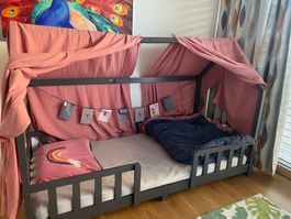 Kinderbett 90x200x140 Hausbett