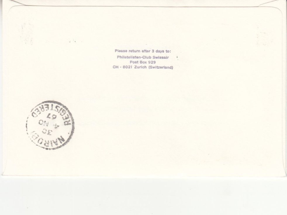 Tutti i francobolli: SLH RF 67.18e Genève-Nairobi – Usato da Bürglen TG venduto da StampGraf 1
