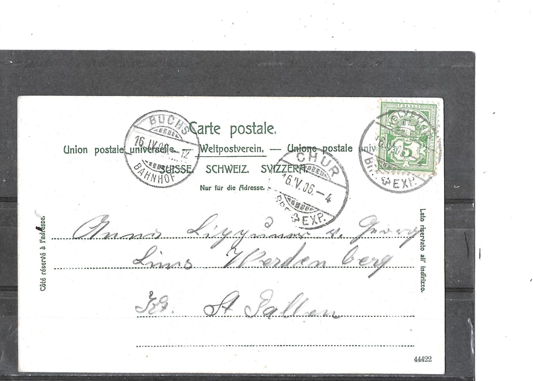 Cartoline postali: GR Chur 1906 Convict der Kantonsschule – Usato da Schocherswil venduto da Wilare 1