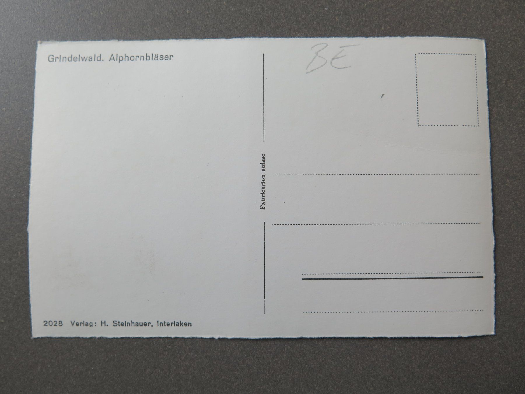 Cartoline postali: GRINDELWALD - ALPHORNBLÄSER – Usato da Wittenbach venduto da lipasal 2