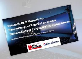 Gutschein für 2 Kinoeintritte - Blue Cinema - bis 30.11.26 !