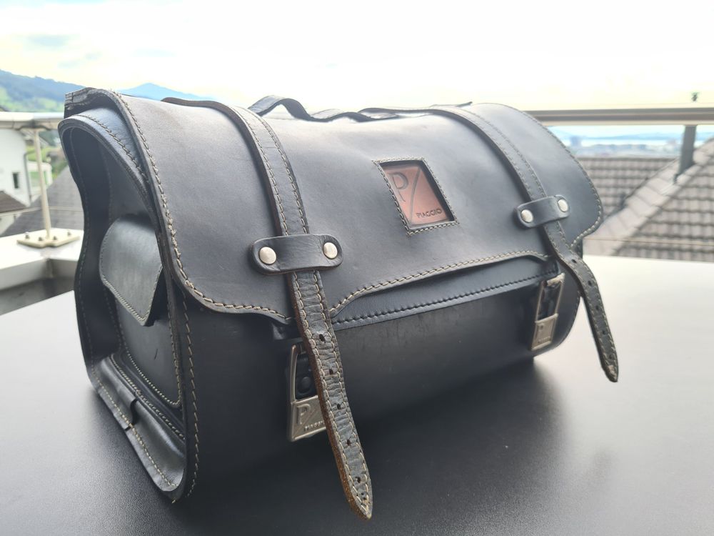 Motorrad Gabeltasche Aus PU-Leder - Wasserdicht, Vintage Look