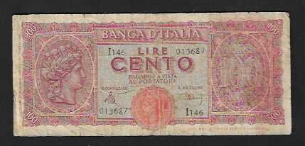 Banconote: Ityalien  100  Lire  Gebraucht – Usato da Gordola venduto da coinsandnotes