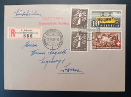 AUTOMOBIL POSTBÜRO, EINSCHREIBEBRIEF NACH LUZERN 1939