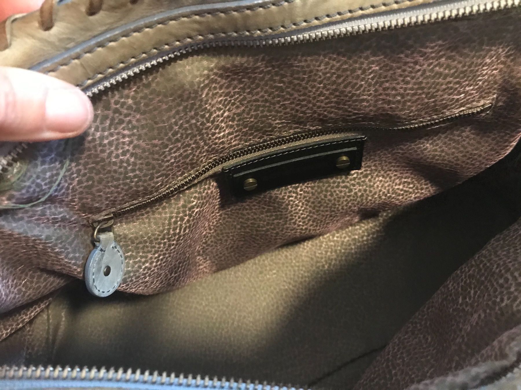 Borbonese Borse da donna: BORBONESE Leder Tasche – Usato da Vezia venduto da luce2011 5