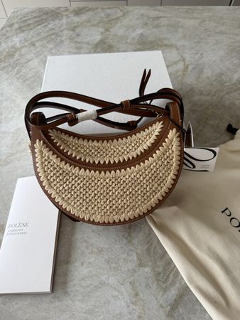 Sac Polène Numéro dix en cuir et raphia
