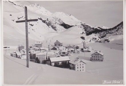 Ansichtskarten: Bivio ( Grb.) Winteransicht 1944 – Gebraucht aus Schlieren von Rapaelli