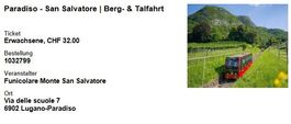 Funicolare San Salvatore Berg-und Talfahrt / 2 Tickets