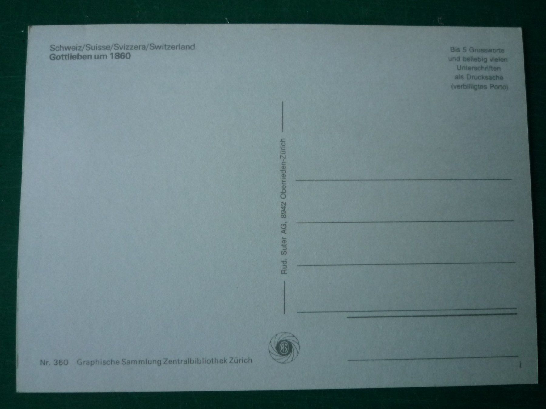 Cartoline postali: Gottlieben um 1860 (Ansichtskarte) – Usato da Rafz venduto da Sonnenblume305 1