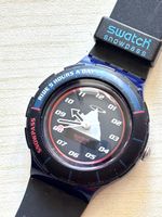 Swatch Snowpass Herrenuhr blau gebraucht
