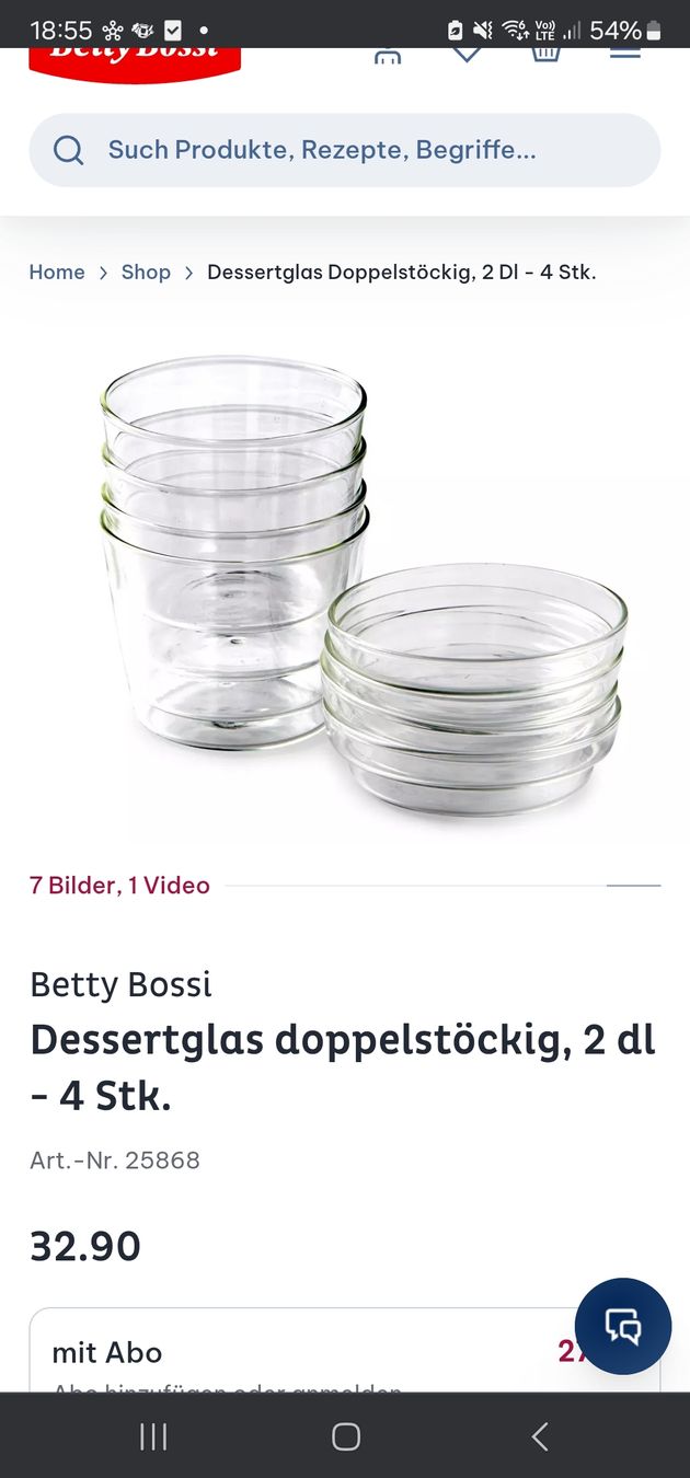 Teglie da forno: 4x Dessertglas Betty Bossi – Nuovo (secondo la descrizione) da Dottikon venduto da chi_lmp6 4